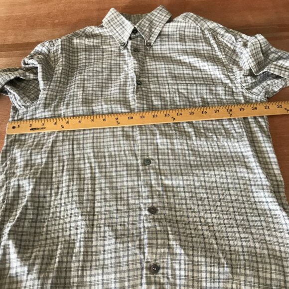 Ermenegildo Zegna Shirt Men S Black Plaid Pocket Button Down Long Sleeve 18164 - Picture 7 of 16